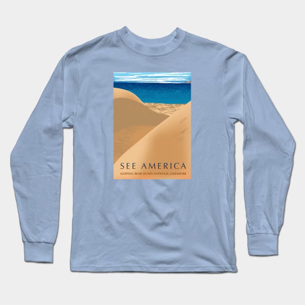 See America Sleeping Bear Dunes National Lakeshore Long Sleeve T-Shirt by mafmove